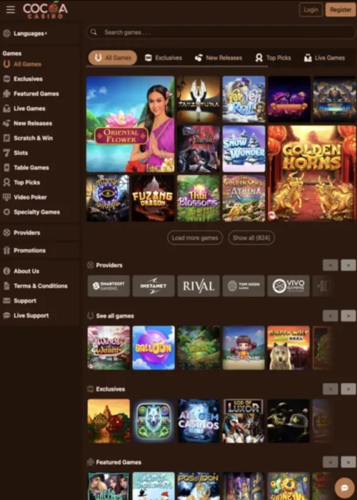 Premium slot machines collection Cocoa Casino